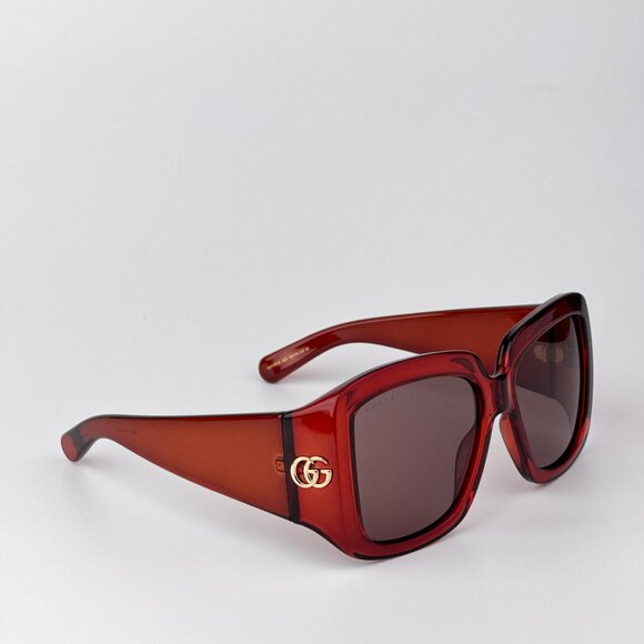 Gucci GG1402S Sunglasses – Transparent Burgundy Frame Brown  | Model GG1402S 003 - Picture 6 of 10